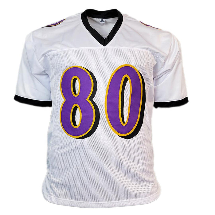 Brandon Stokley Signed Baltimore White Football Jersey (JSA) — RSA