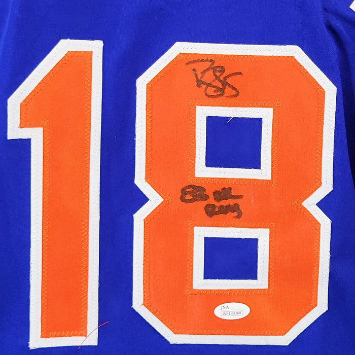 Darryl Strawberry Autographed Signed Blue Jersey JSA Authenticated