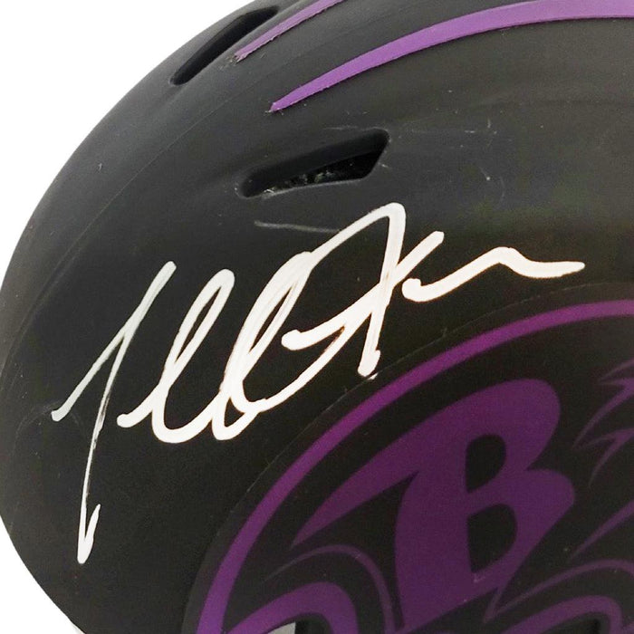 TERRELL SUGGS AUTOGRAPHED BALTIMORE RAVENS SPEED MINI HELMET JSA