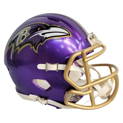 Lamar Jackson Baltimore Ravens Autographed Black Speed Mini Helmet (JSA)