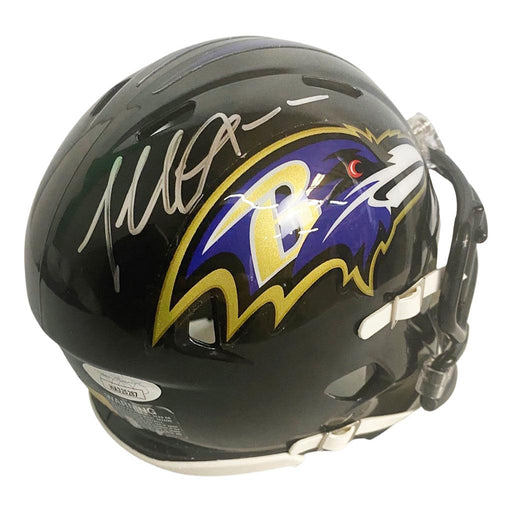 Terrell Suggs Signed Baltimore Ravens Speed Mini Replica Football Helmet (JSA) - RSA