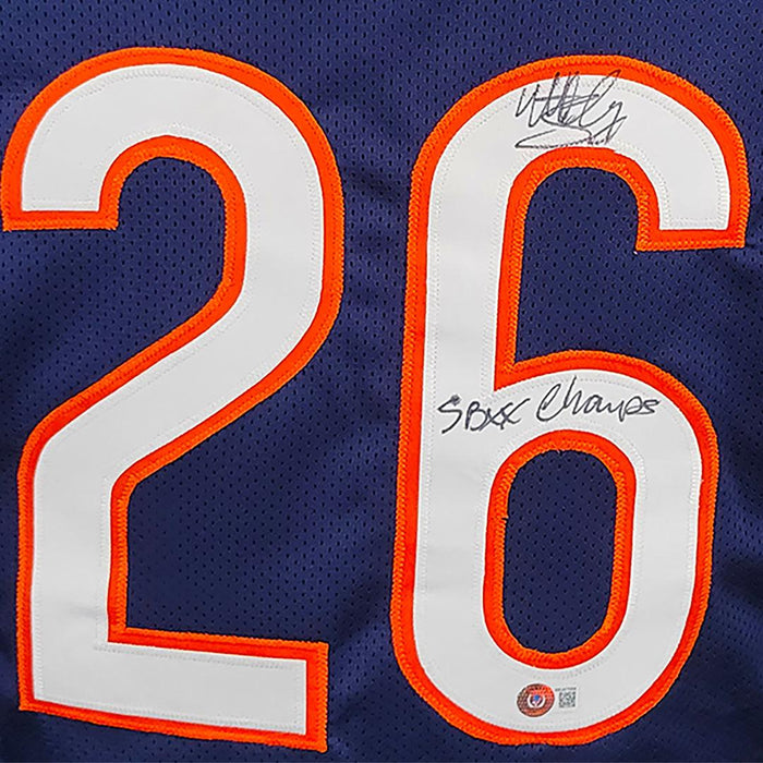 Matt Suhey Signed SB XX Champs Inscription Chicago Blue Football Jerse — RSA