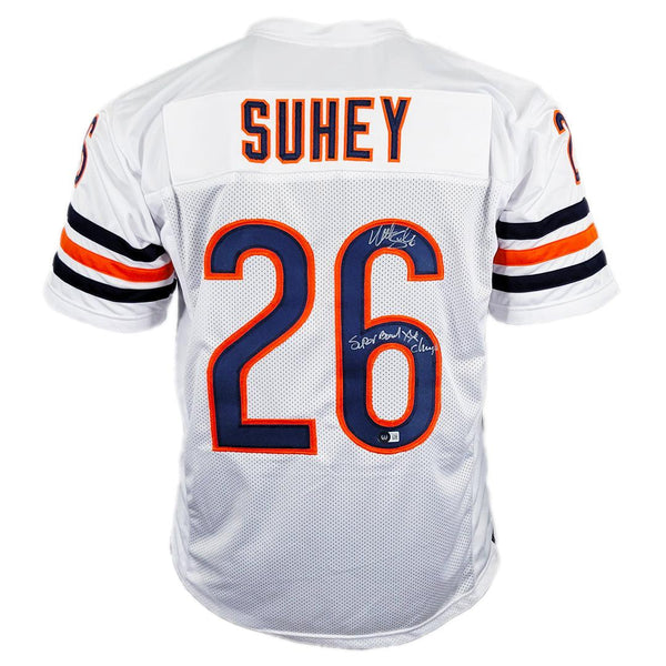 Matt Suhey Signed SB XX Champs Inscription Chicago Blue Football Jerse — RSA