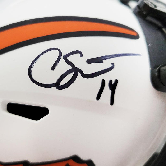 Courtland Sutton Signed Denver Broncos Lunar Eclipse Speed Mini Replic — RSA