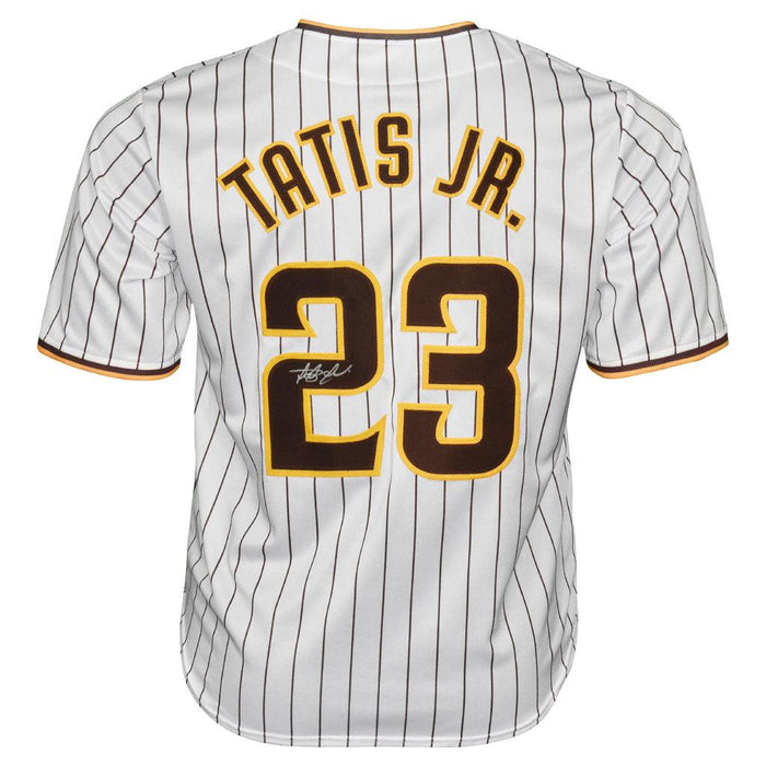 Fernando Tatis Jr. Signed Custom White Baseball Jersey JSA