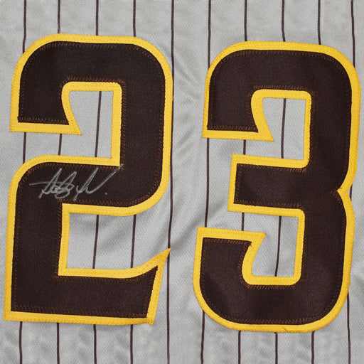 Fernando Tatis Jr Signed San Diego Grey Pinstripe Slam Diego Baseball Jersey (JSA) - RSA