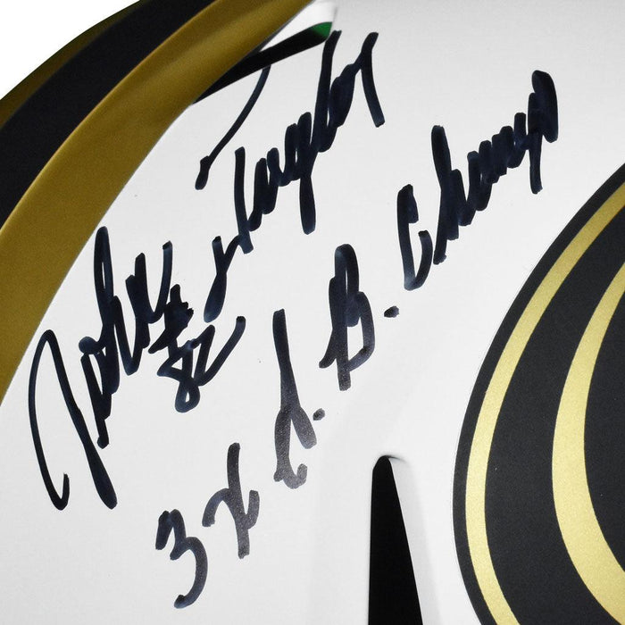 John Taylor Signed 3x Super Bowl Champs Inscription San Francisco 49ers Lunar Eclipse Speed Full-Size Replica Football Helmet (JSA) - RSA