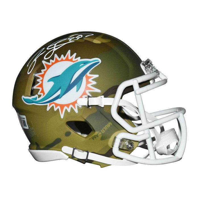 Jason Taylor Signed Miami Dolphins Camo Speed Mini Football Helmet (Beckett)