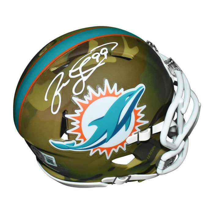 Jason Taylor Signed Miami Dolphins Camo Speed Mini Football Helmet (Beckett)