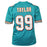 Jason Taylor Signed Pro-Edition Aqua Football Jersey (JSA) - RSA