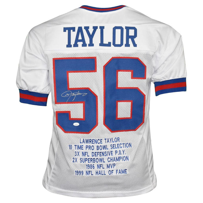 Lawrence Taylor Autographed Signed Custom Jersey - JSA - White at