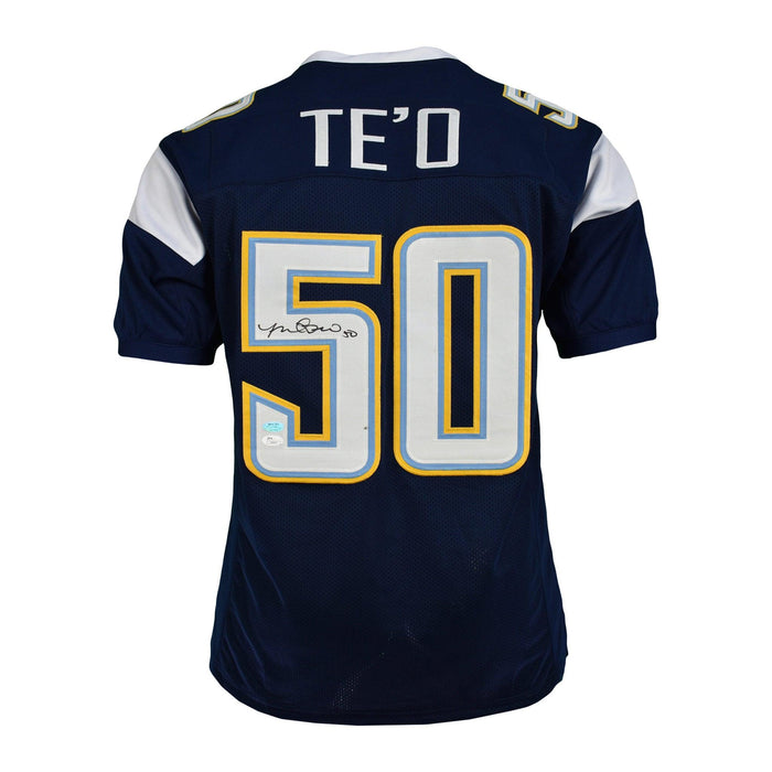 Manti Te o Signed Pro Edition Blue Jersey JSA