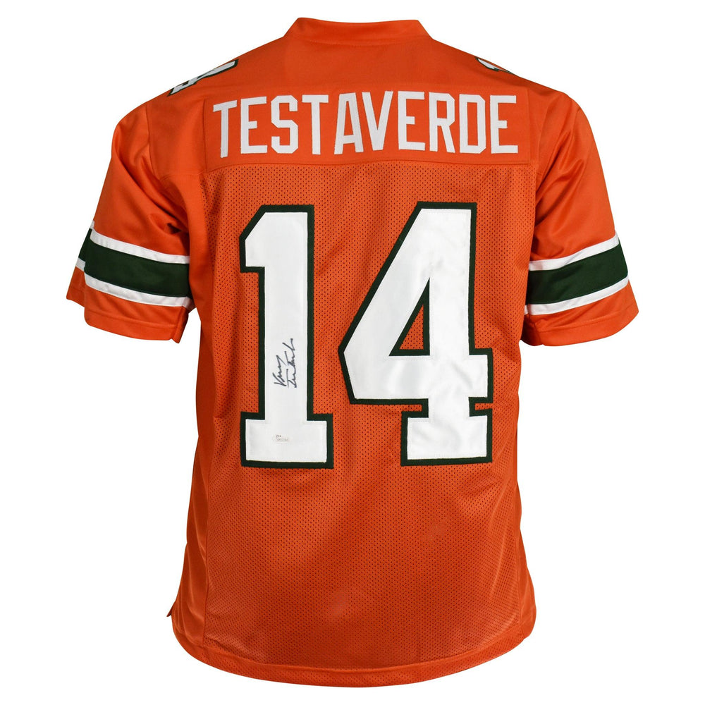 Vinny Testaverde Signed College-Edition Orange Football Jersey (JSA) - RSA