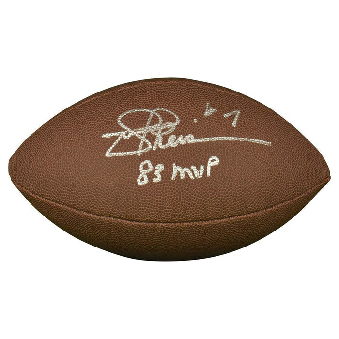 Joe Theismann Signed Inscribed 83 MVP Wilson Official NFL Replica Foot — RSA