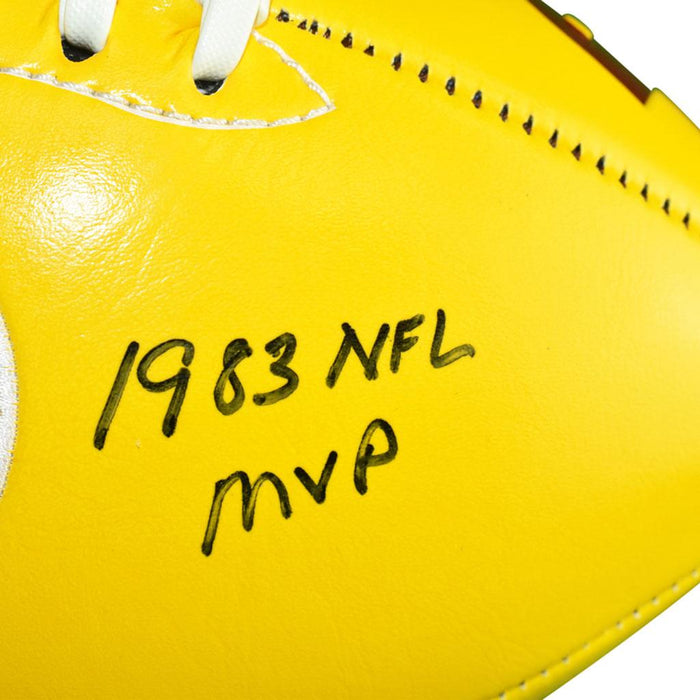 Joe Theismann Autographed 83 MVP Inscription Washington Pro Style Yell –  Golden Autographs