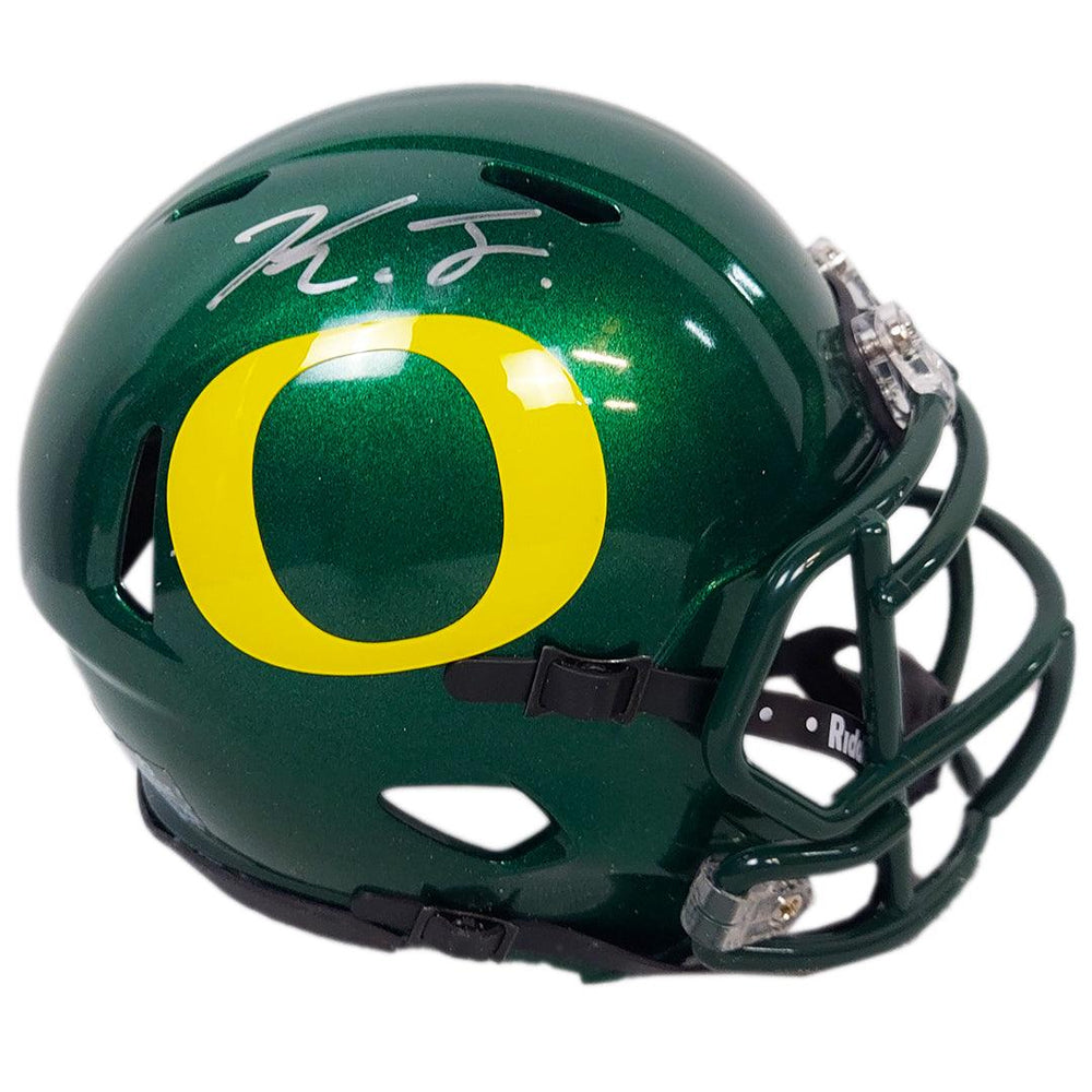 Kayvon Thibodeaux Signed Oregon Ducks Green Speed Mini Football