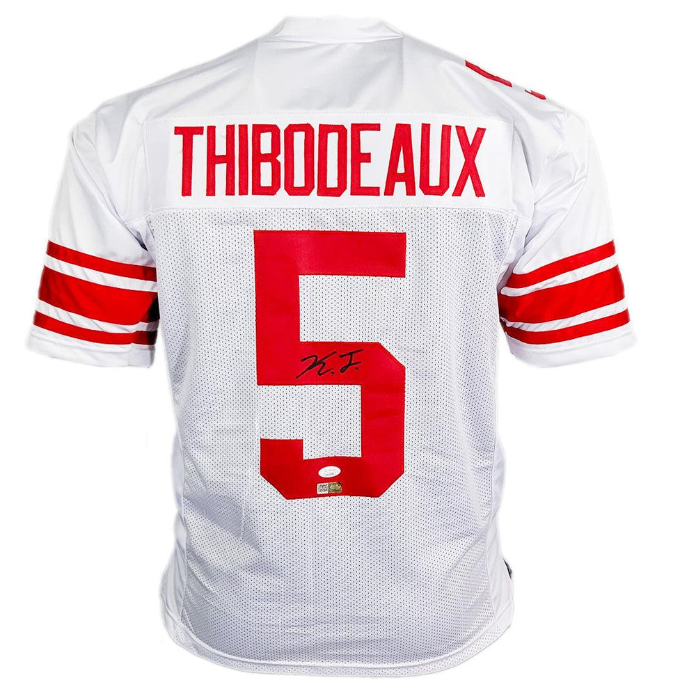 Kayvon Thibodeaux Signed New York White Football Jersey (JSA) - RSA