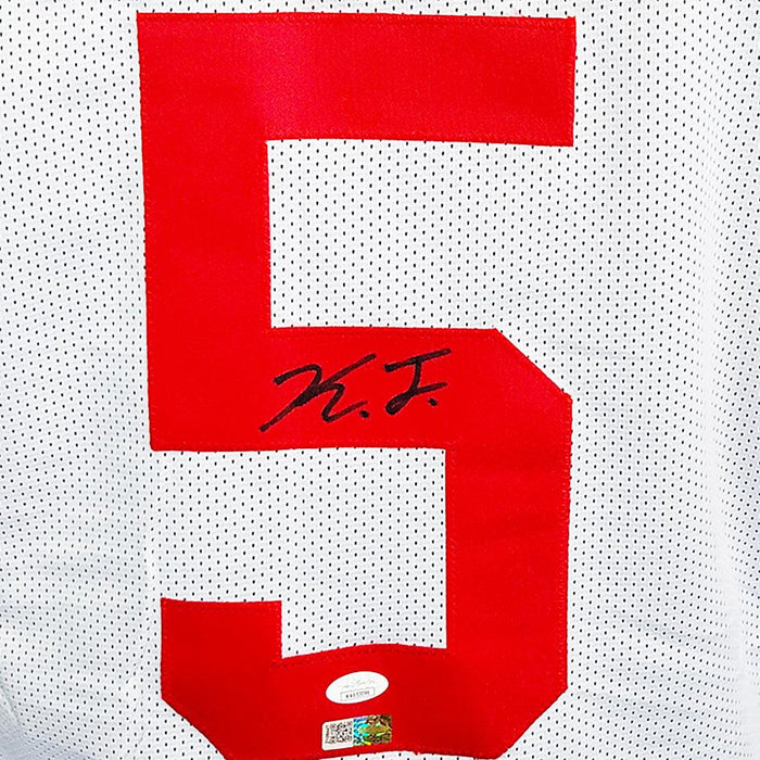 Kayvon Thibodeaux Signed New York White Football Jersey (JSA) - RSA