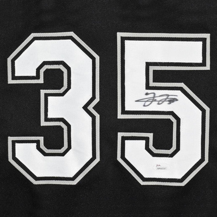 Frank Thomas Autographed Signed Chicago Grey Baseball Jersey (Beckett)