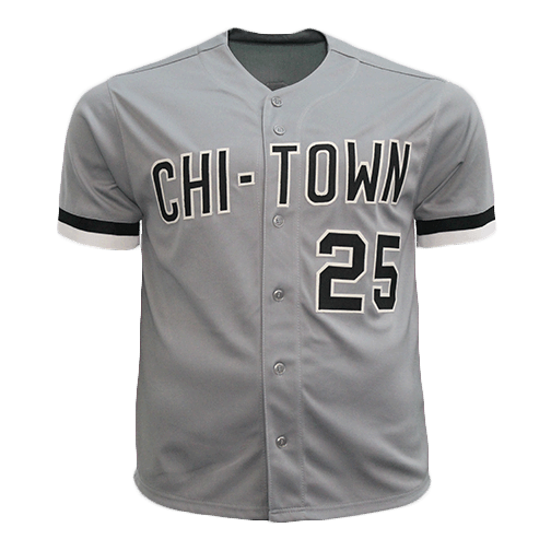 Jim Thome Autographed Chicago Pro Style Grey Baseball Jersey (JSA