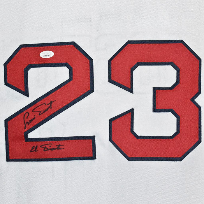 Luis Tiant Signed El Tiante Inscription Boston White Baseball Jersey (JSA)