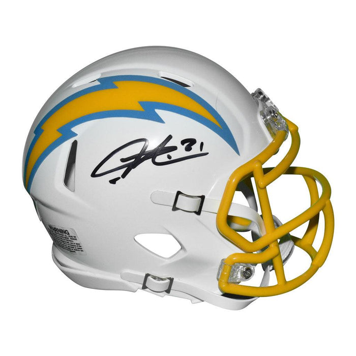 LaDainian Tomlinson Signed San Diego Chargers Speed Mini Replica White  Football Helmet (JSA)