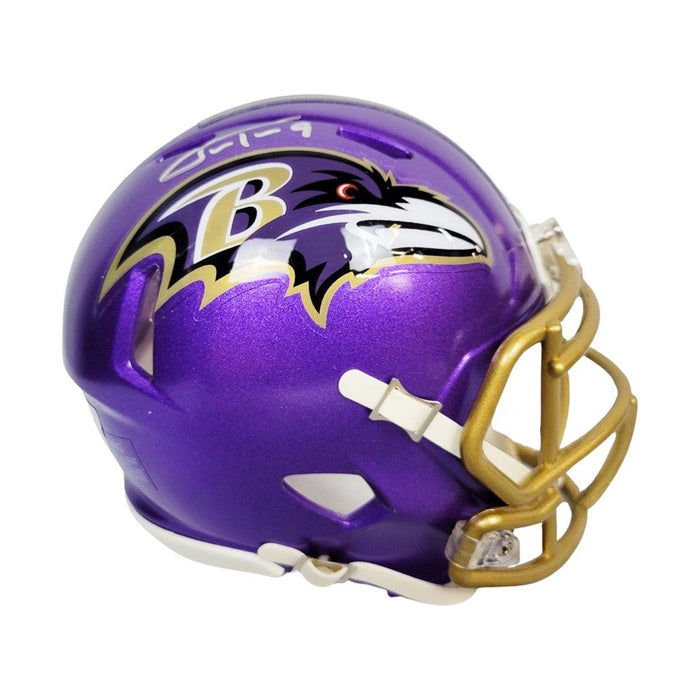 Justin Tucker Signed Baltimore Ravens Flash Speed Mini Football Helmet — RSA