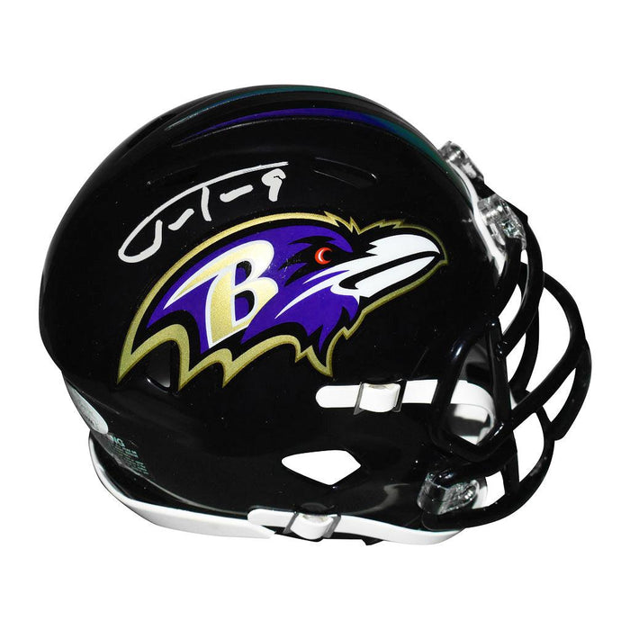 Justin Tucker Signed Baltimore Ravens Speed Mini Football Helmet (Beckett) - RSA