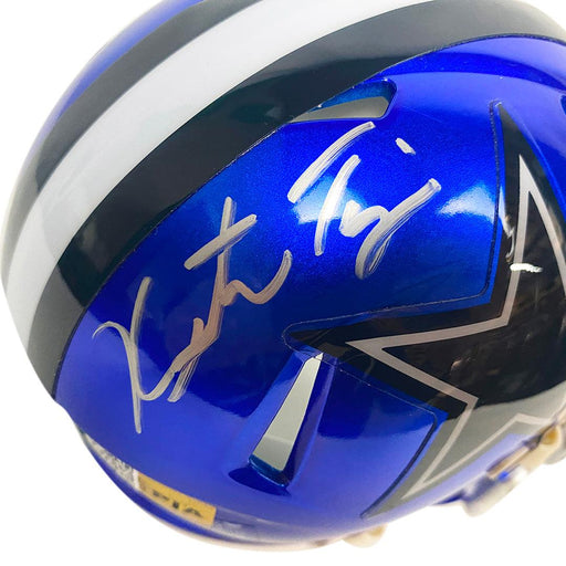 CeeDee Lamb Autographed Dallas Cowboys Flash Speed Mini Helmet *Front  -Fanatics