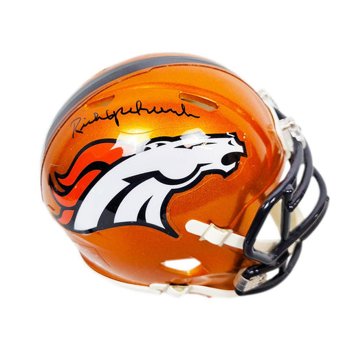 Rick Upchurch Signed Denver Broncos Flash Speed Mini Replica Football Helmet (JSA) - RSA