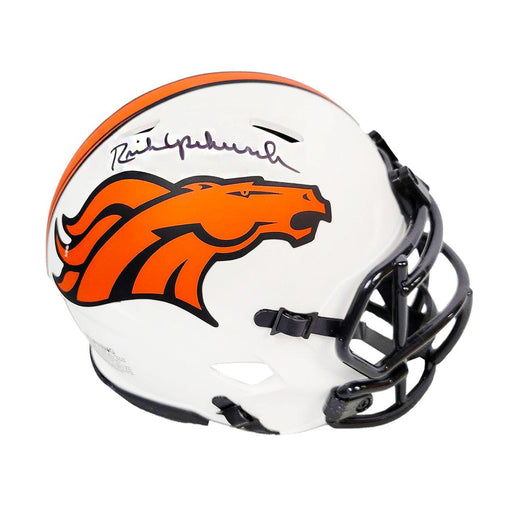 Rick Upchurch Signed Denver Broncos Lunar Eclipse Speed Mini Replica Football Helmet (JSA) - RSA