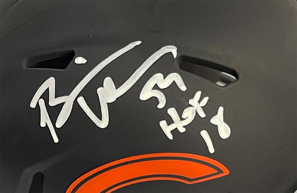 Brian Urlacher Chicago Bears Autographed Riddell Speed Replica Helmet with HOF 18 Inscription