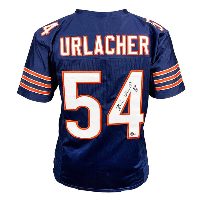 Brian Urlacher Signed HOF 2018 Inscription Chicago Blue Football