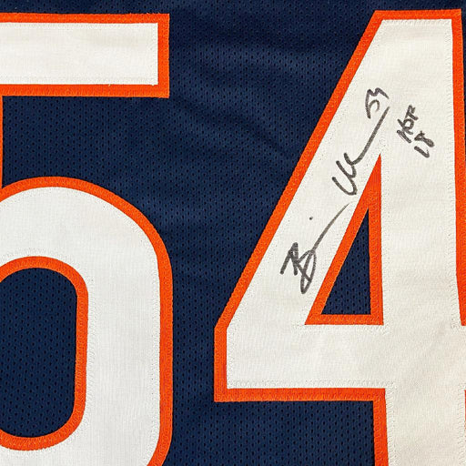 Brian Urlacher Signed HOF 2018 Inscription Chicago Bears Lunar