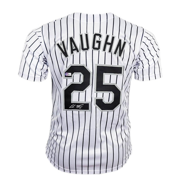 Andrew Vaughn Signed Chicago Black Baseball Jersey (Beckett)