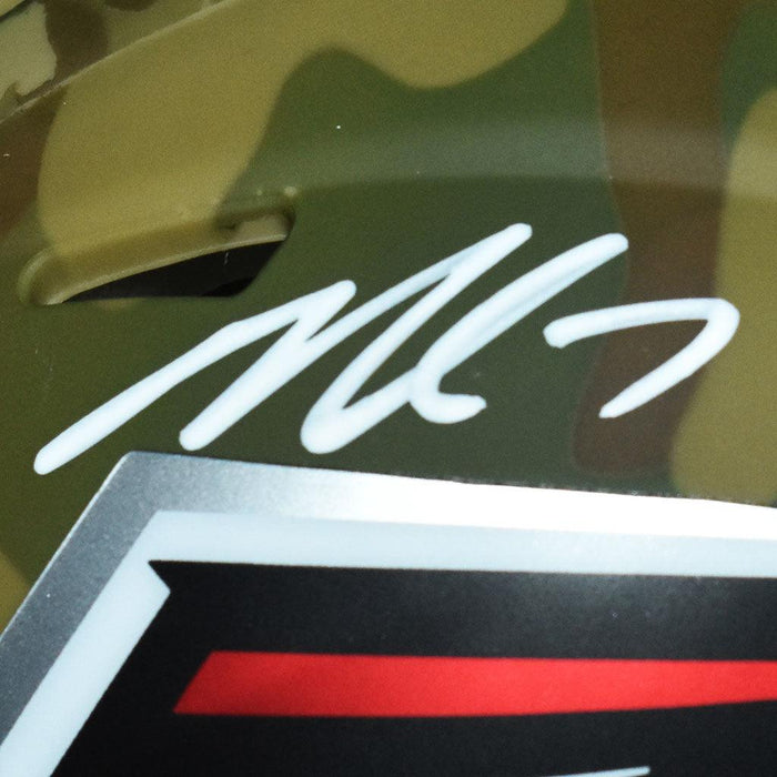 Michael Vick Signed Atlanta Falcons Speed Mini Replica Camo Football Helmet (JSA) - RSA