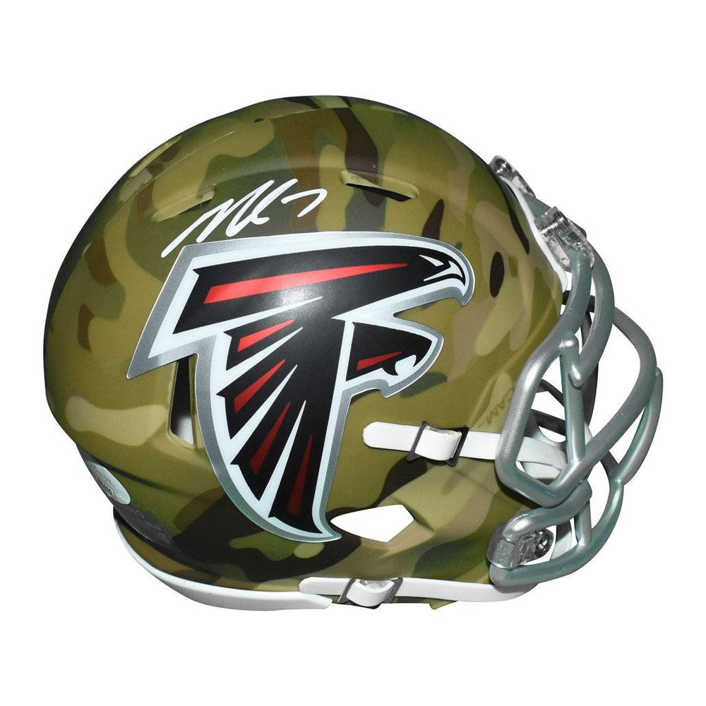 Michael Vick Signed Atlanta Falcons Speed Mini Replica Camo Football Helmet (JSA) - RSA