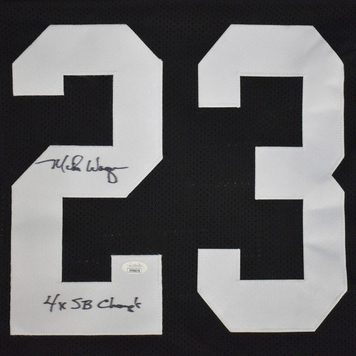 Mike Wagner Signed Pro-Edition Black Football Jersey 4xSB Champs  Inscription (JSA)