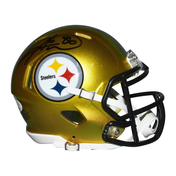 Hines Ward Signed Pittsburgh Steelers Mini Flash Speed Replica Helmet JSA