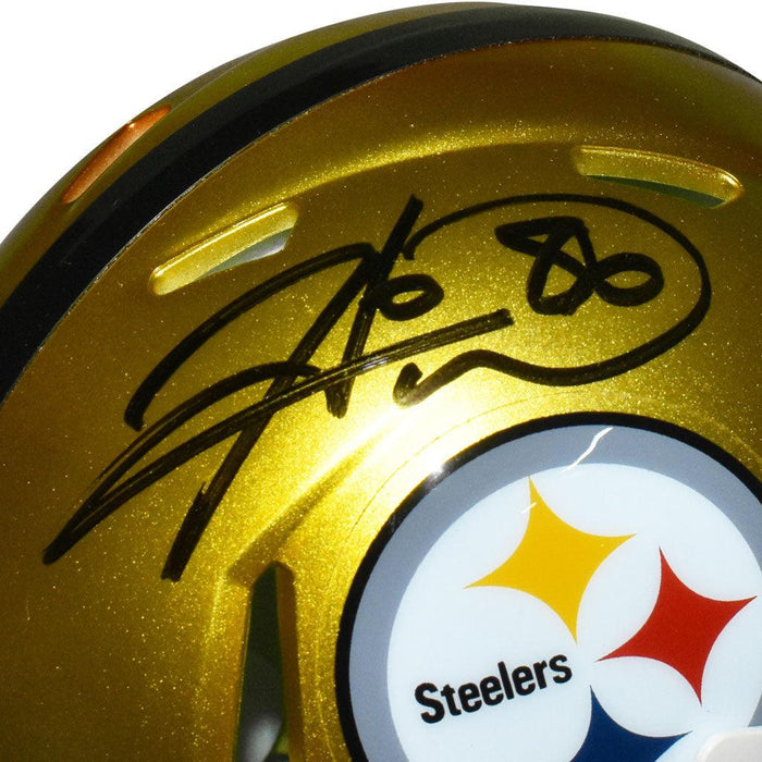 Hines Ward Signed Pittsburgh Steelers Mini Flash Speed Replica Helmet JSA