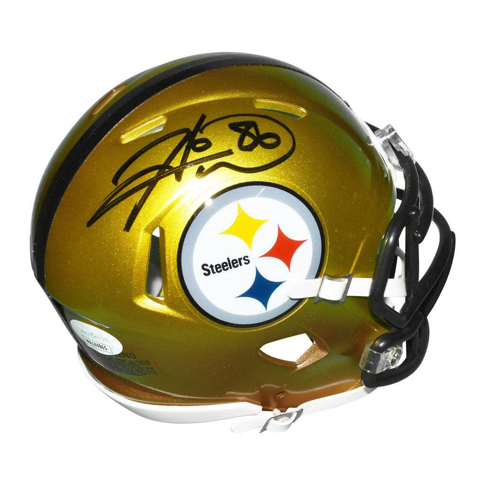 Hines Ward Signed Pittsburgh Steelers Mini Flash Speed Replica Helmet JSA