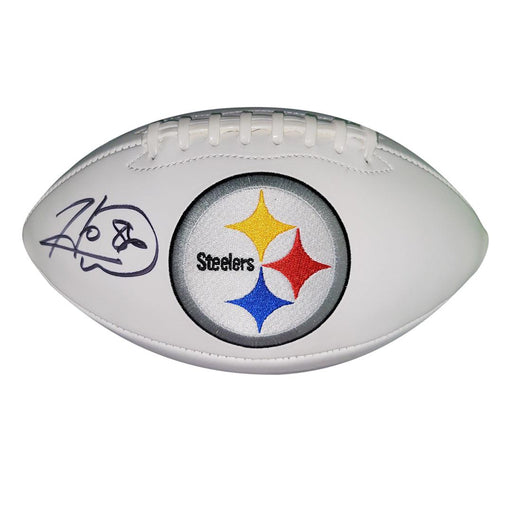 Hines Ward Signed Pittsburgh Steelers Official NFL Team Logo Football (JSA) - RSA