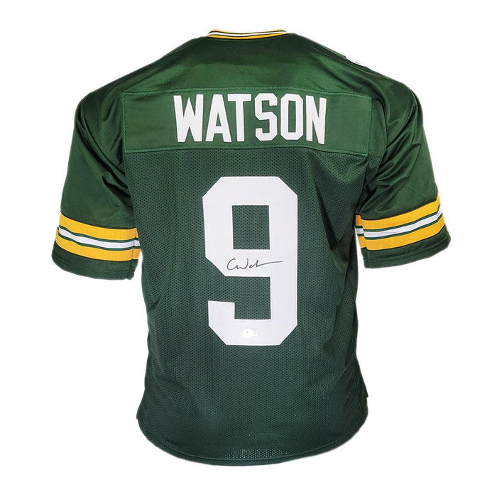 Unsigned Christian Watson Jersey #9 Green Bay Custom Stitched Green  Football New No Brands/Logos Sizes S-3XL 