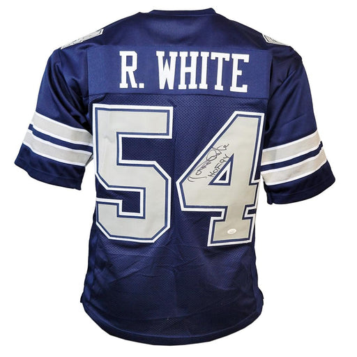 Bill Bates Signed Dallas White Football Jersey (JSA) — RSA