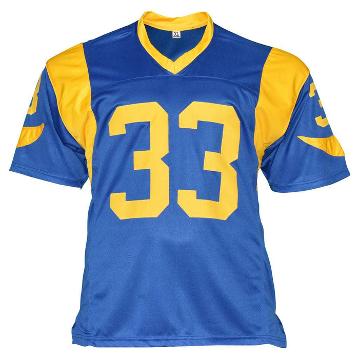 blue and white rams jersey