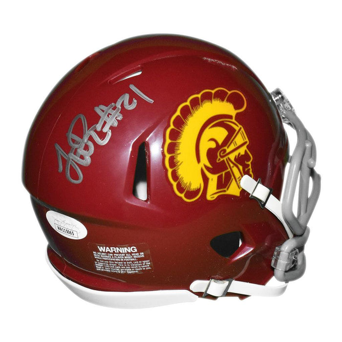 LenDale White Signed USC Trojans Speed Mini Replica Football Helmet (JSA) - RSA