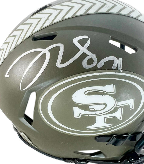 Trent Williams Signed San Francisco 49ers Salute to Service Speed Mini — RSA