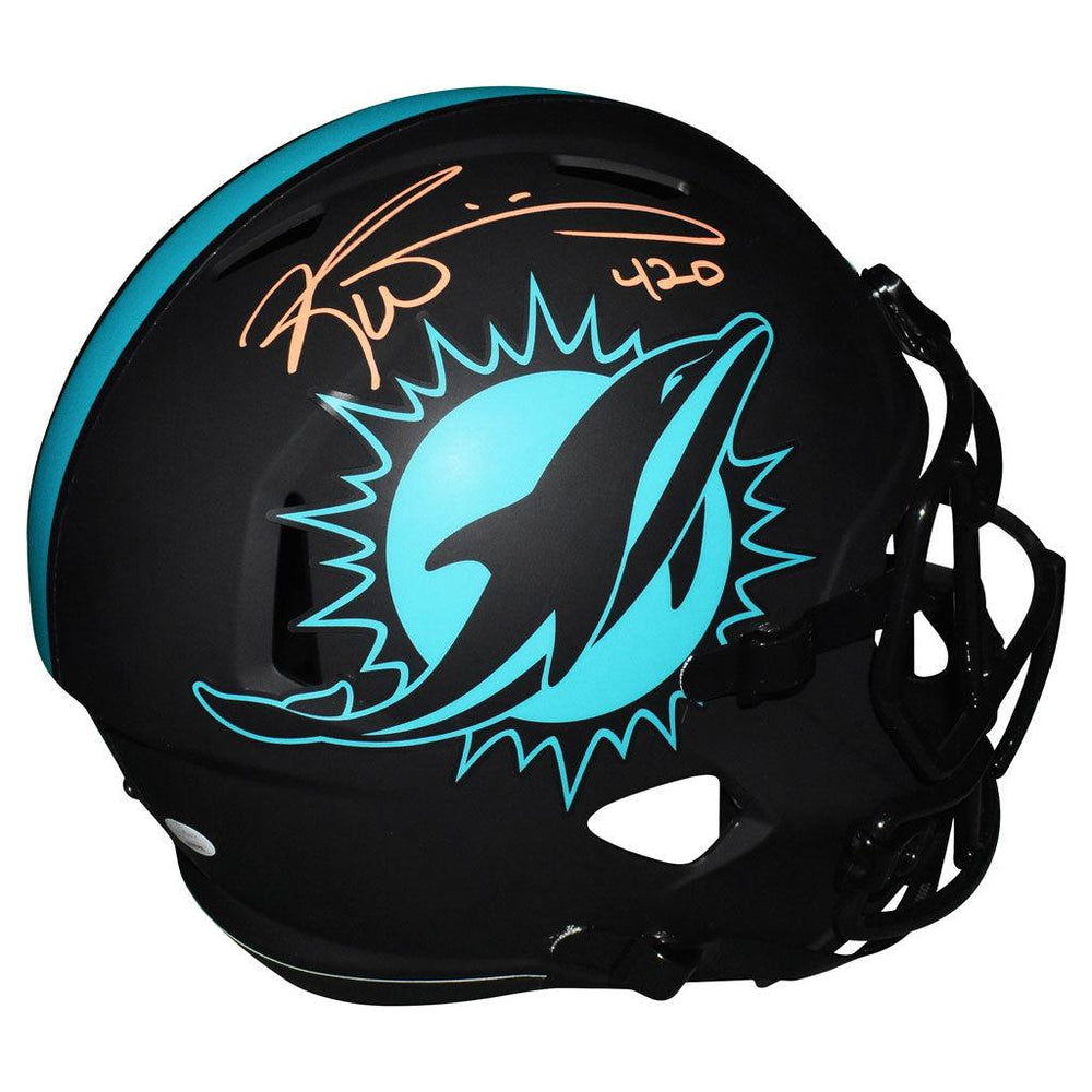 Ricky Williams Signed Miami Dolphins Eclipse Mini Helmet- Beckett W Auth  *Orange - Autographed NFL Mini Helmets