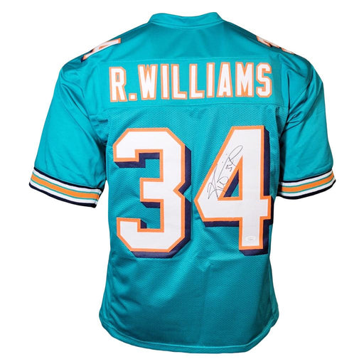 Ricky Williams Signed Miami Pro Teal Football Jersey (JSA) - RSA