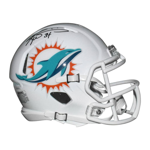 Ricky Williams Signed Miami Dolphins Speed Mini Replica White Football Helmet (JSA) - RSA